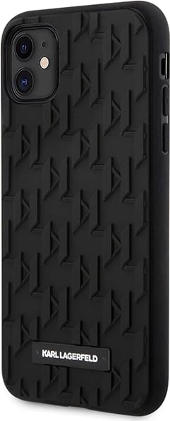 Mbështjellës Karl Lagerfeld 3D Monogram për iPhone 11/XR 6.1", i zi
