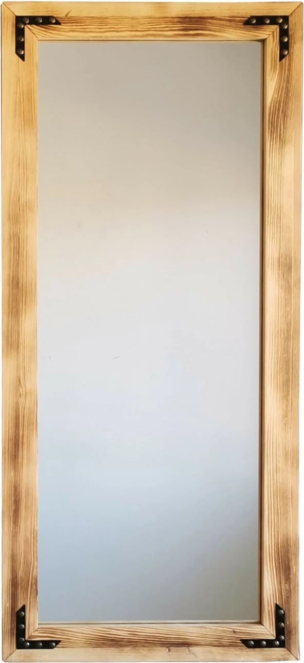 Pasqyrë Bohemian, dru i fortë pishe, ngjyrë arre, 50x110cm, 50110ES