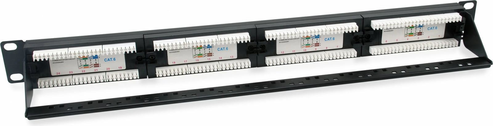 Patch panel Equip 135426, 24 porta, Cat6, 1U, i zi