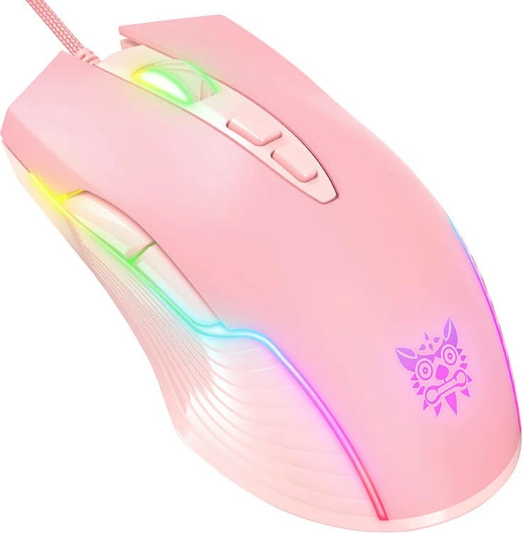 Maus gaming ONIKUMA CW905, me tela, RGB, rozë