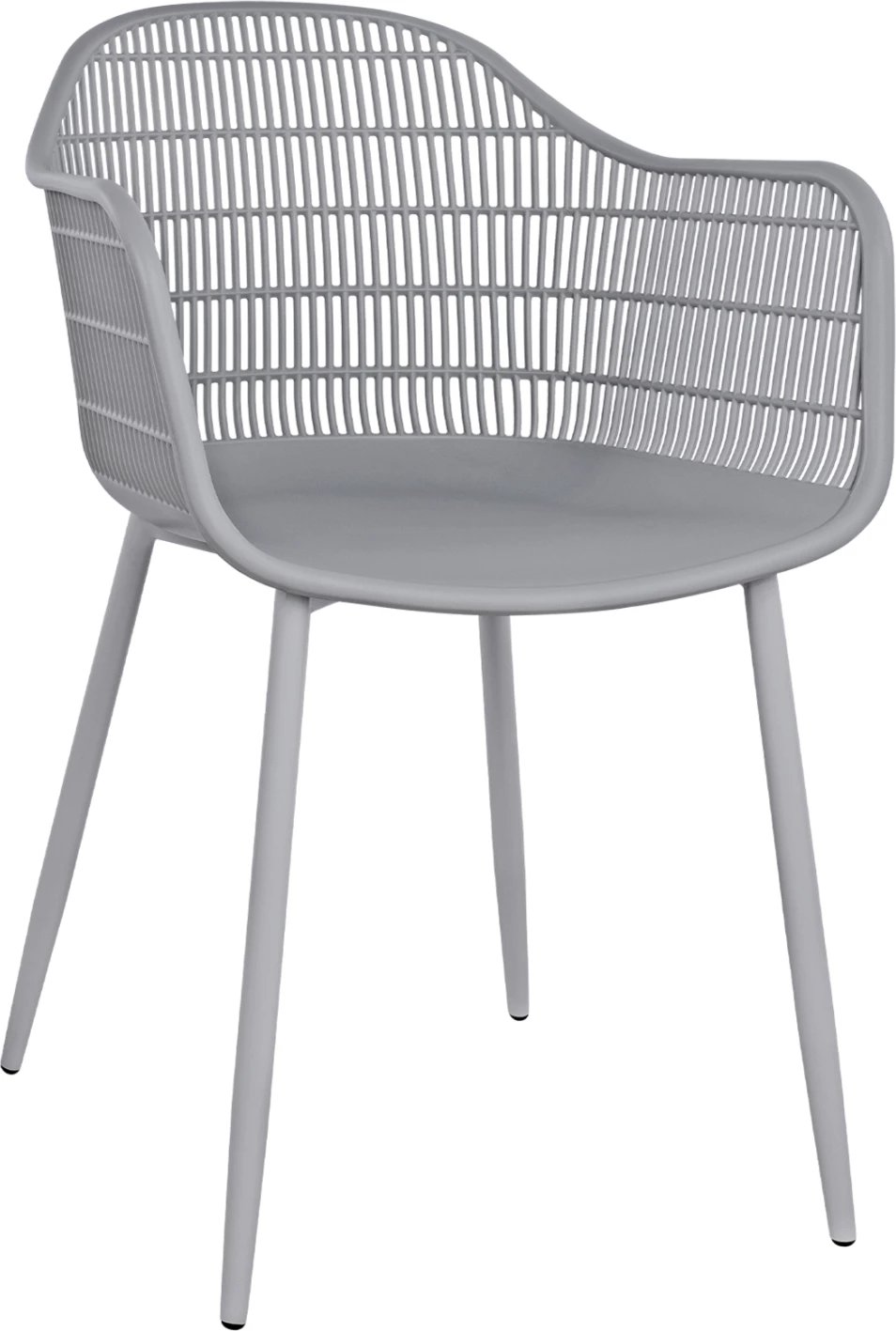 Karrige me krahë Hadi polipropileni gri 61x57x85cm FH8511.10, set prej 4 copë