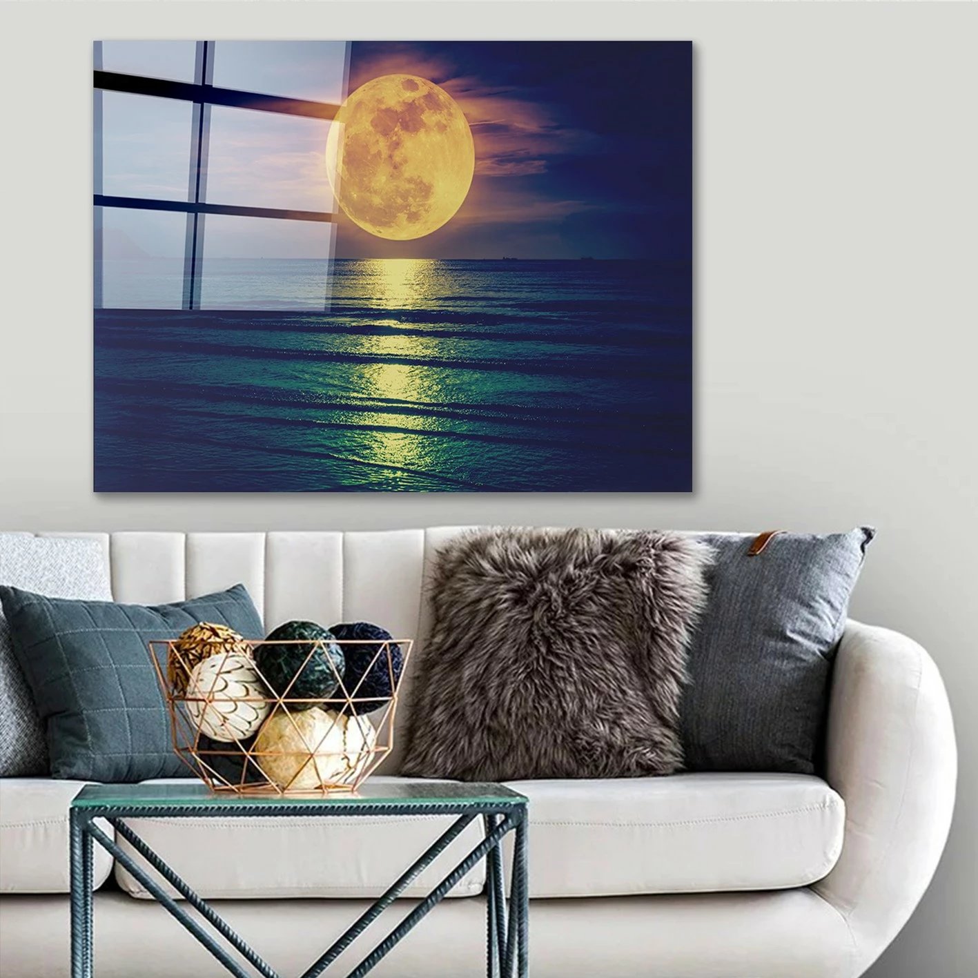 Pikturë dekorative prej xhami të temperuar, shumëngjyrëshe, CAM1044034966 - 50x70cm