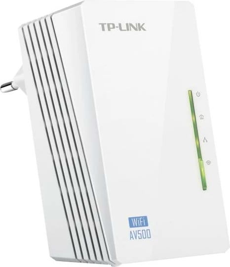 Zgjerues Powerline me Wi‑Fi, TP-Link TL-WPA4220, AV600 600Mbps, 2x LAN, Wi‑Fi Clone, e bardhë
