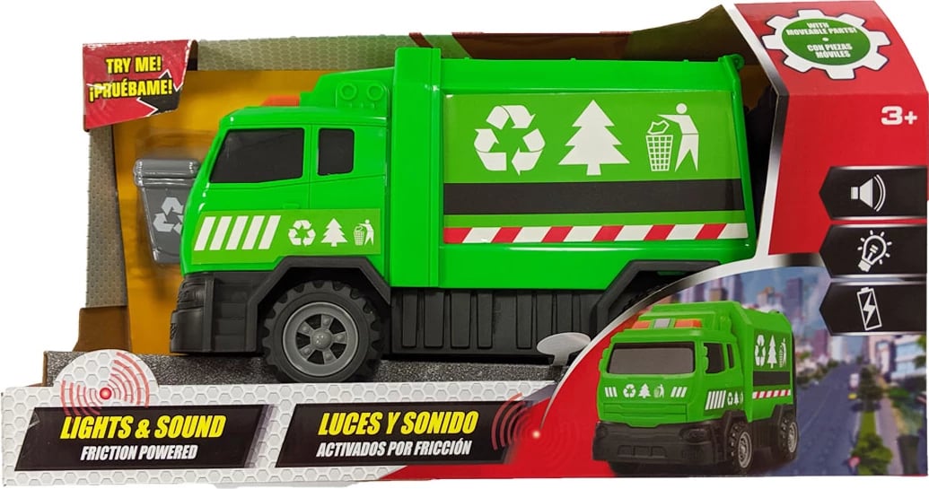 Friction Lights and Sounds Garbage Truck