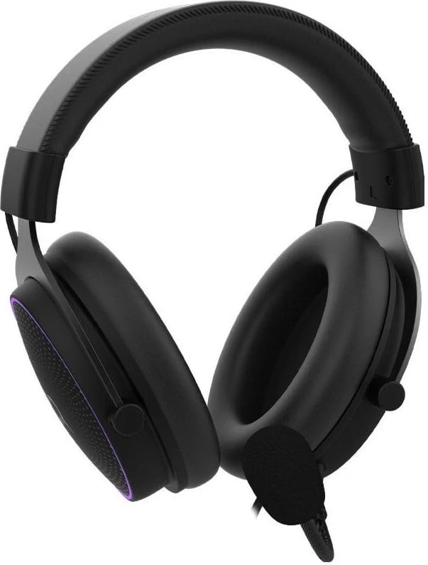 Kufje gaming AQIRYS Carina, 7.1, me mikrofon të ndashëm, ARGB, USB, e zezë