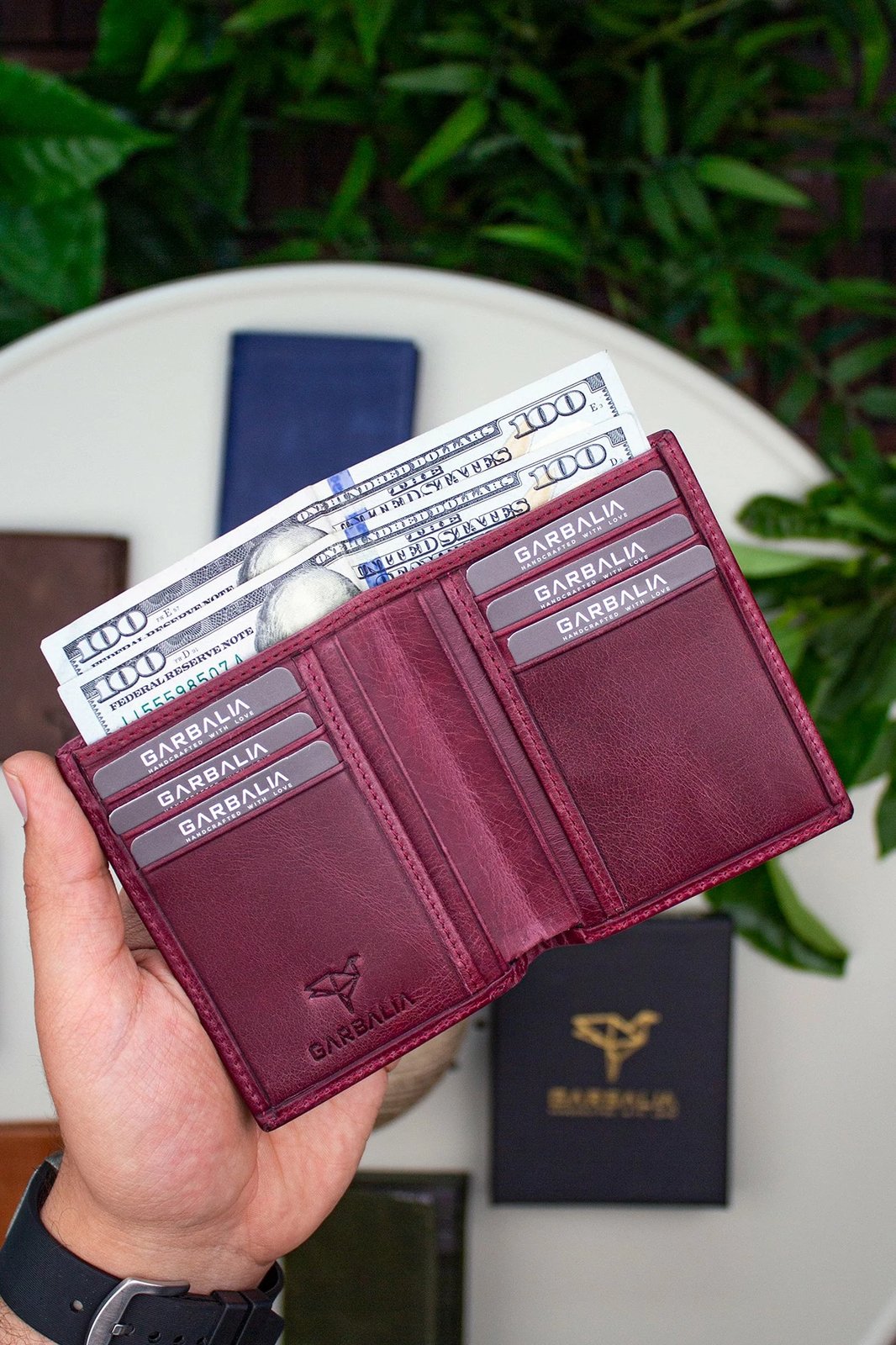 Mbajtës kartelash, ngjyrë e kuqe Claret, Zoozie Bags, Utah