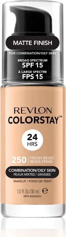 Krem pudër Revlon Colorstay 24H 250 Fresh Beige, 30 ml