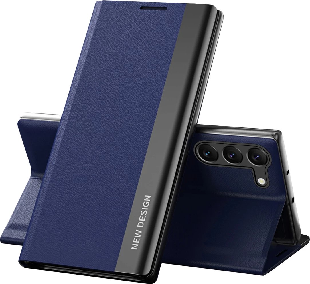 Mbështjellës Hurtel Sleep Case Pro për Samsung Galaxy S23+, me kapak dhe qëndrim, Kaltër