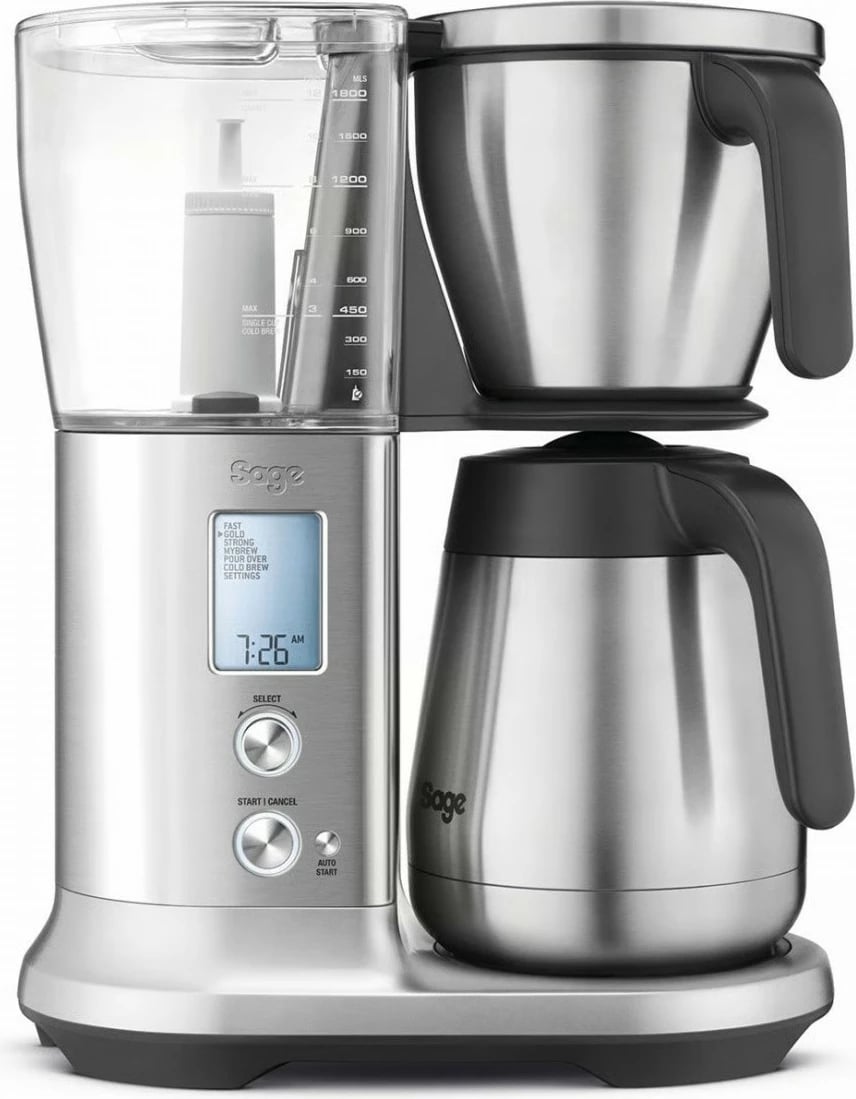 Aparat kafeje pour-over Sage SDC450BSS 1.7 L automatik PID 5 programe karafë termike, çelik i furçuar