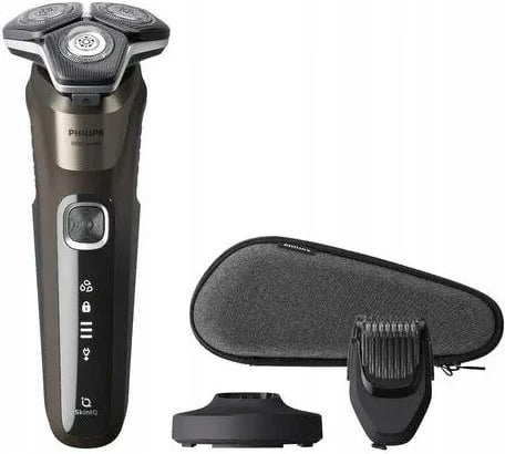 Makinë rroje elektrike Philips S5886/38, seri 5000, kafe + mbështjellës