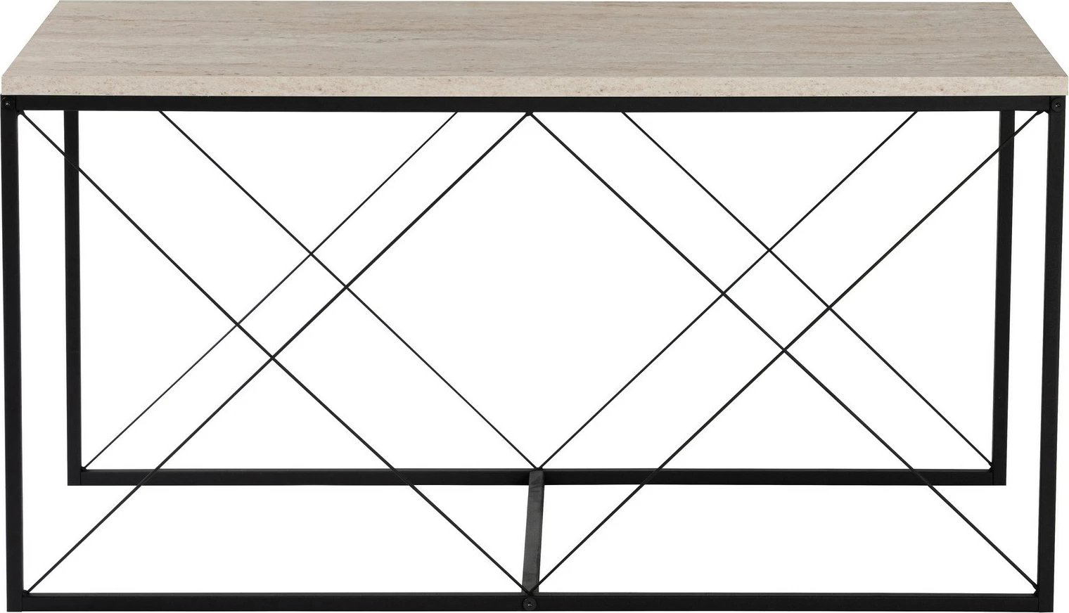 Set tavolinash kafeje Hanah Home, Defne, e zezë, travertin