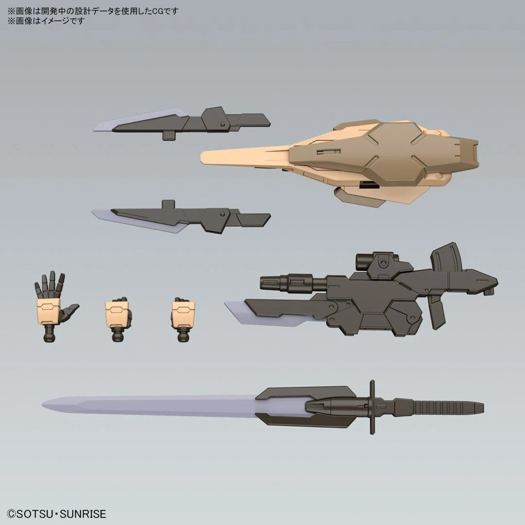Model ndërtimi Gundam Bandai HGBM 1/144 00 Command Qan[T] Desert Type