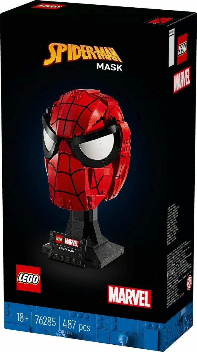 Set ndërtimi LEGO Marvel Spider-Man Mask 76285, 487 pjesë, për të rritur