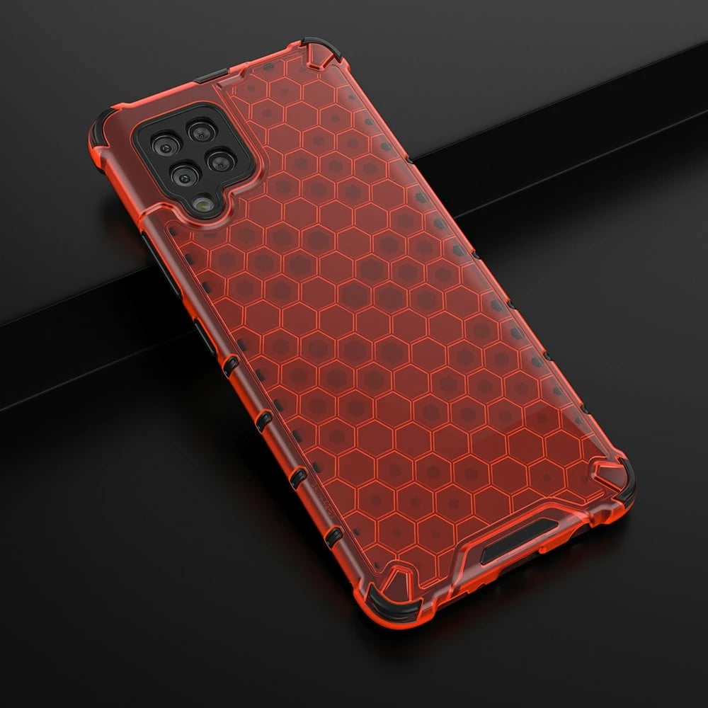 Mbështjellës Hurtel Honeycomb për Samsung Galaxy A42 5G, i kuq