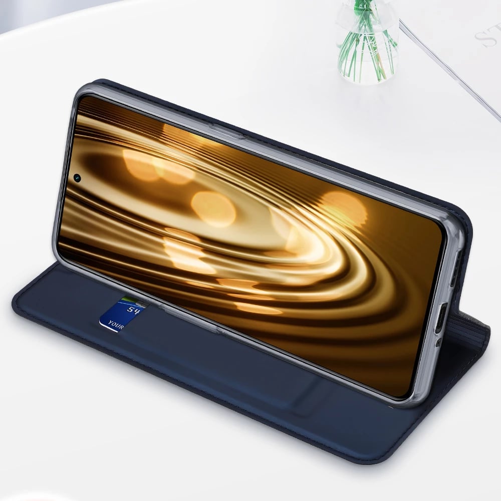 Mbështjellës Dux Ducis Skin Pro për Realme GT Neo 5 / Realme GT3, me kapak, xhep kartelash, funksion standi, e zezë Mbështjellës Dux Ducis Skin Pro për Realme GT Neo 5 / Realme GT3, me kapak, xhep kartelash, funksion standi, e zezë