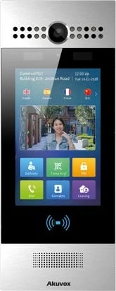 Interkom video Akuvox TFE R29C, njohje fytyre, Android, argjend