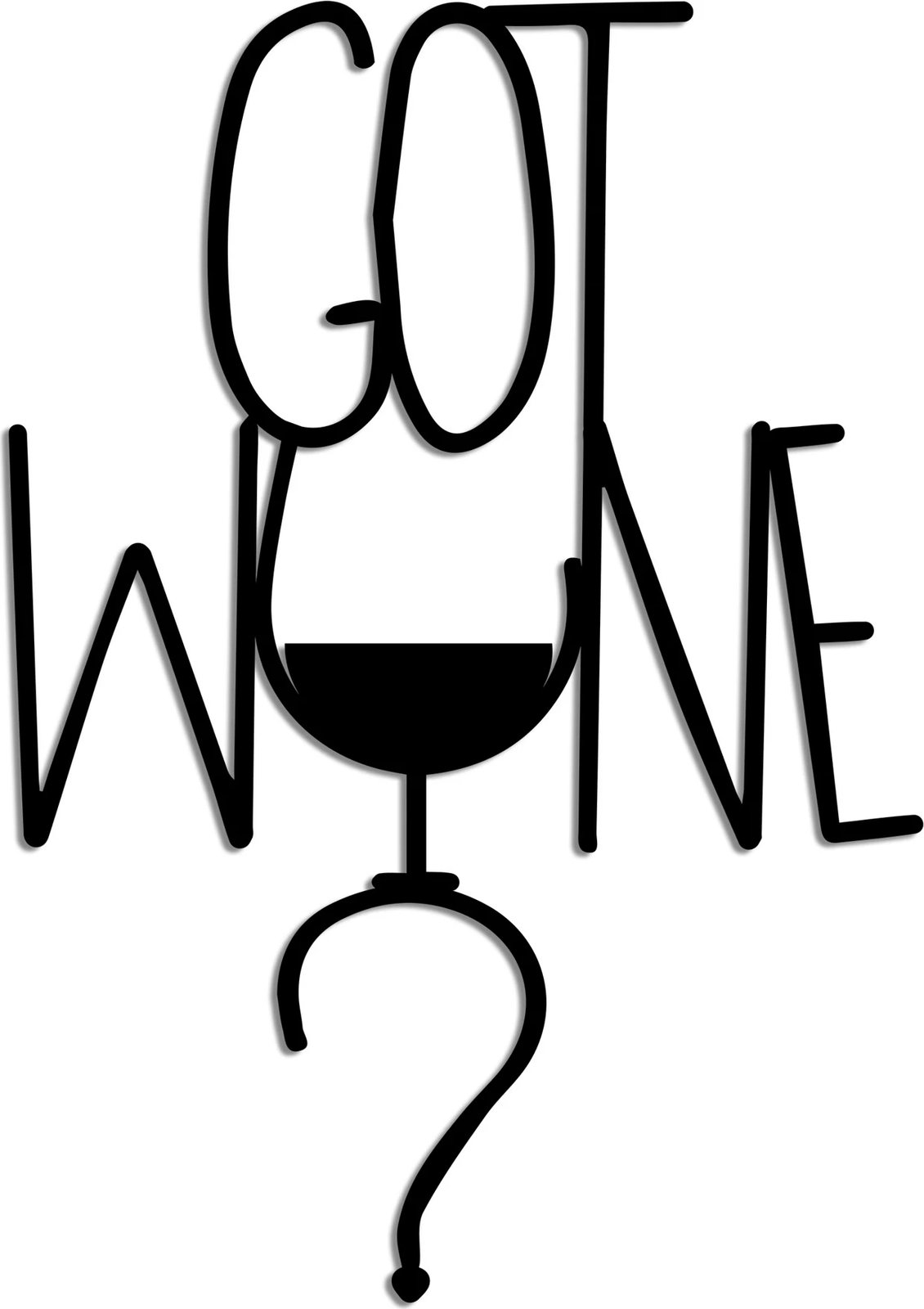 Aksesor dekorativ metalik për mur, Wallity, Got Wine