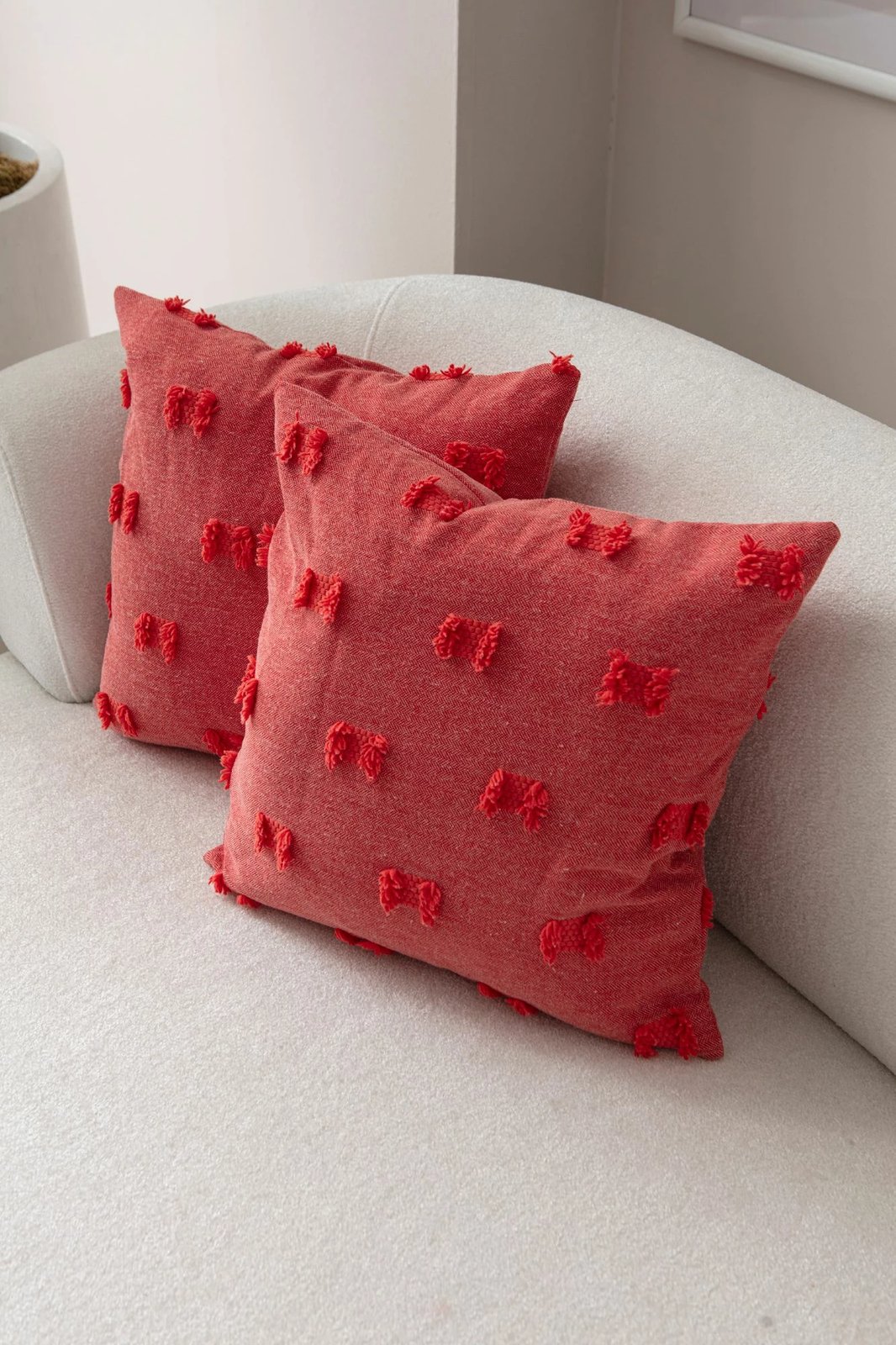 Set mbulesash për jastëkë (2 copë), Evila Originals, Tuffet, e kuqe v3