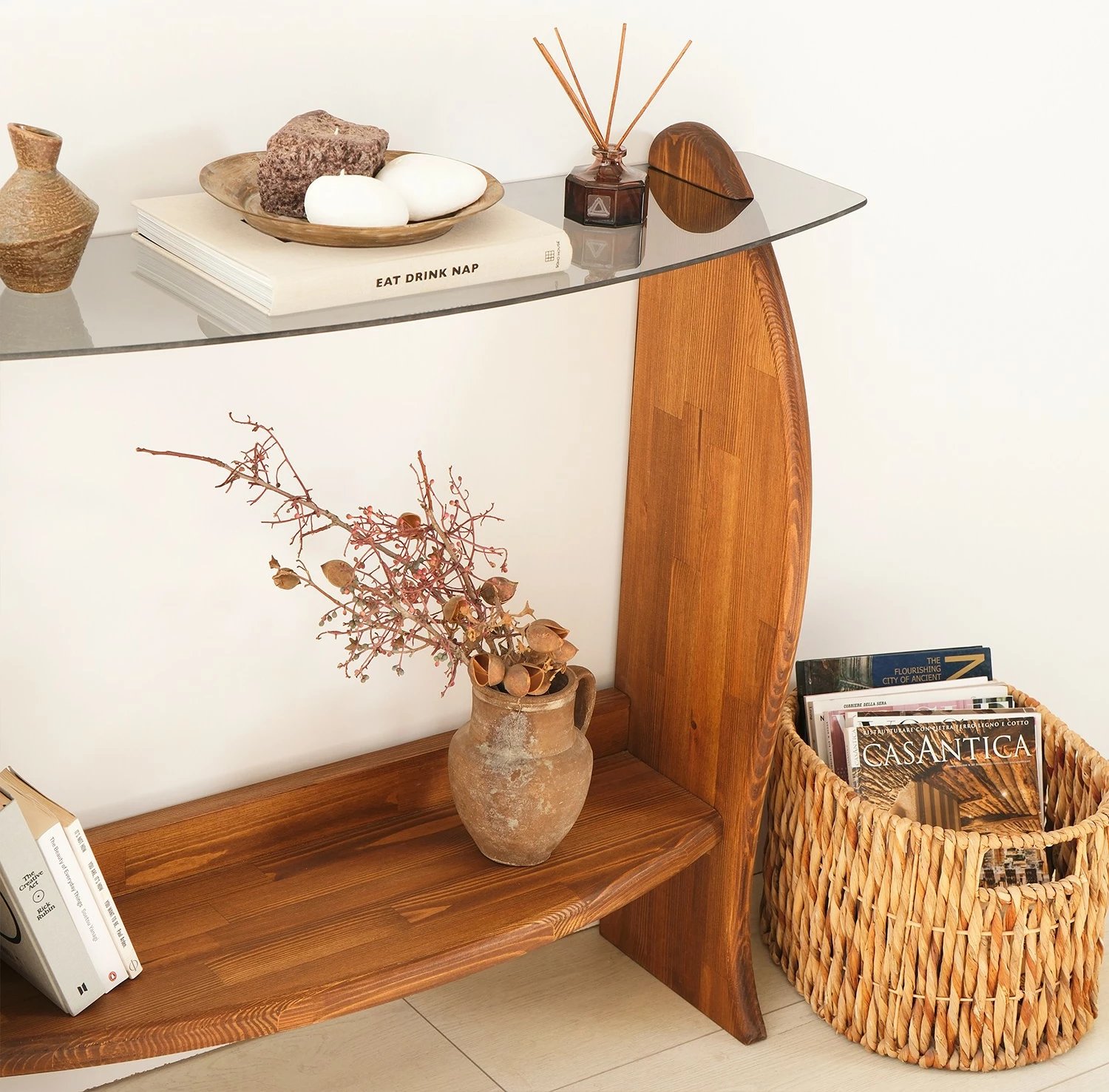 Komodë Skye Decor, ngjyrë kështjellë, fume