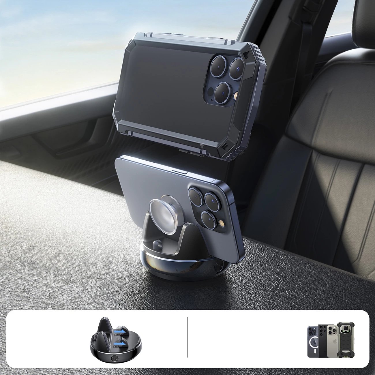 Mbajtës telefoni për veturë Joyroom JR-ZS330, i zi