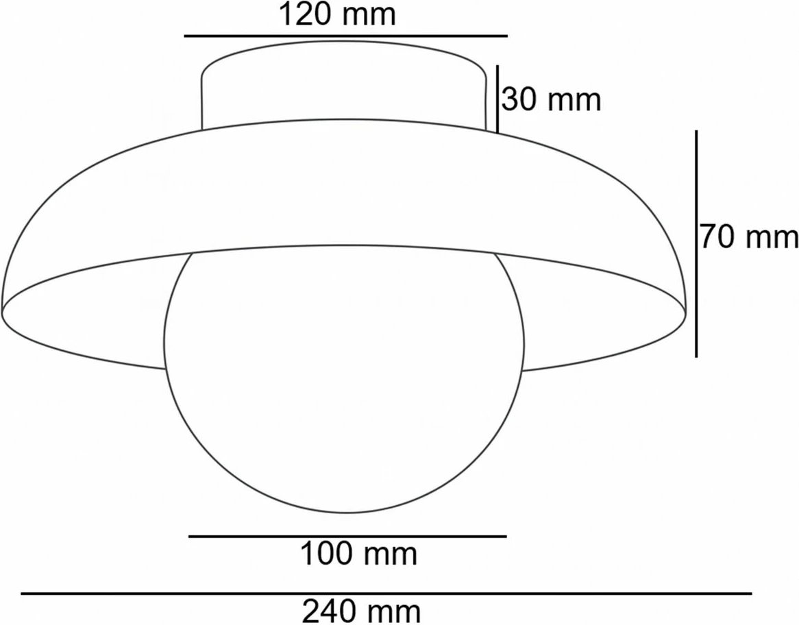 Llambë muri Opviq, Hant-T, ngjyrë lisi dhe e bardhë