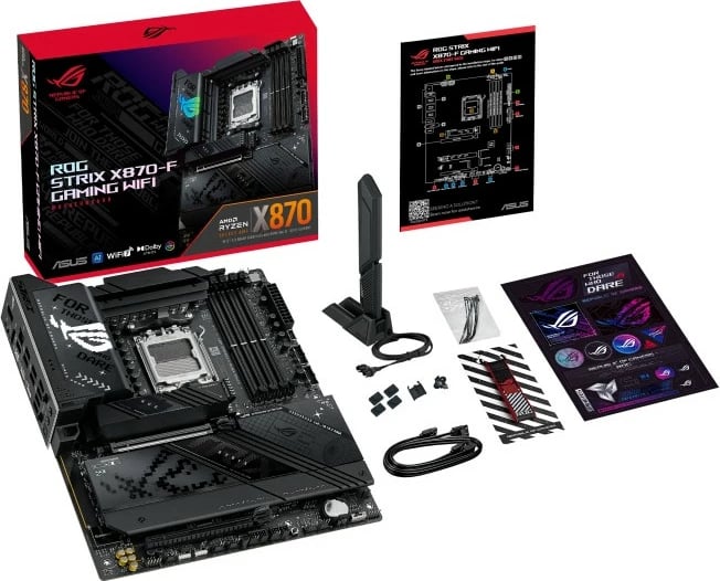 Pllakë amë ASUS ROG STRIX X870-F GAMING WIFI, AMD, Socket AM5, DDR5, 192 GB