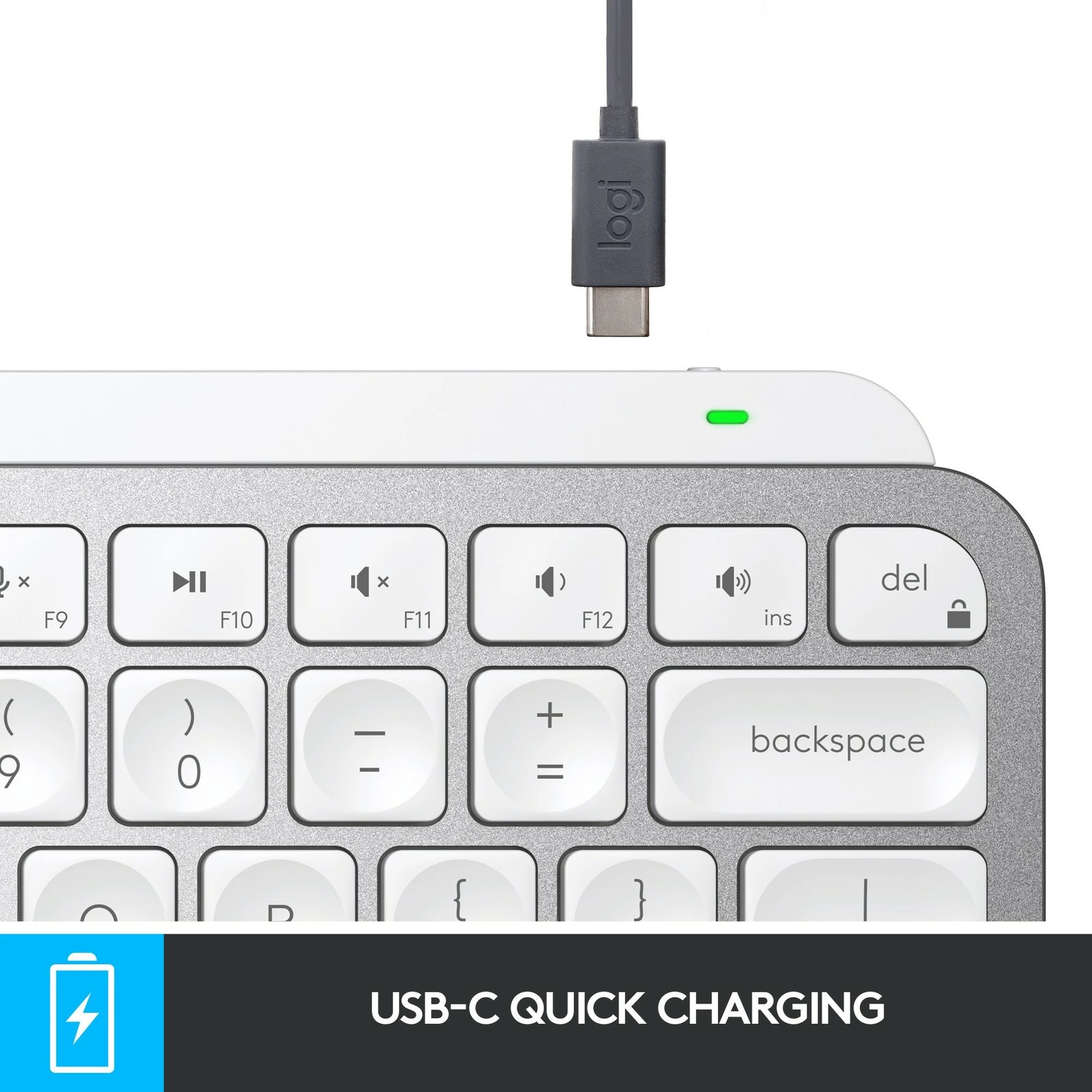 Tastierë wireless Logitech MX Keys Mini, QWERTZ, LED, gri