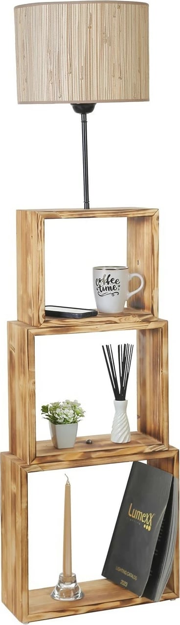 Llambë dyshemeje Opviq, 8835-1, krem, dru, e zezë