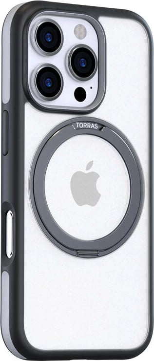 Mbështjellës Torras Ostand R Fusion për iPhone 16 Pro Max, i zi
