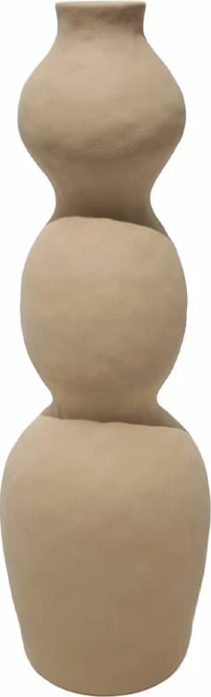 Vazo AIRA, qeramike, bezhë, 12.5x12.5x39cm