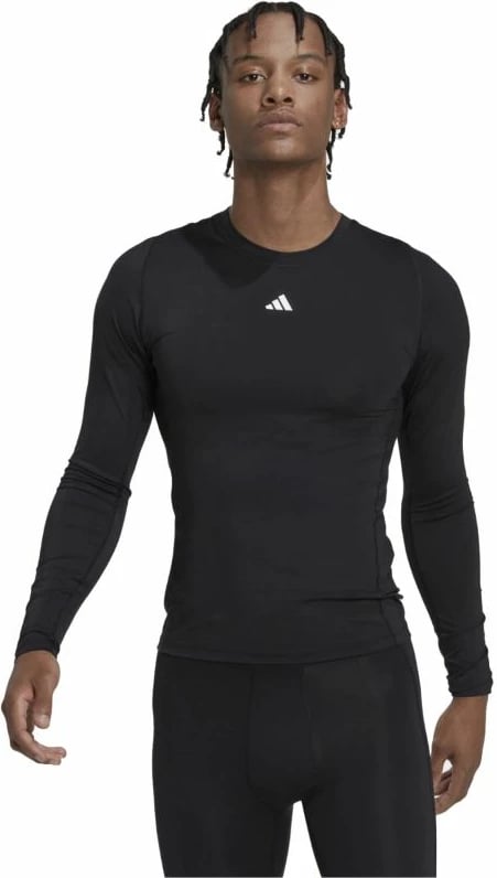 Fanellë adidas Techfit për Stërvitje me Mëngë të Gjata për Meshkuj, ngjyrë e zezë