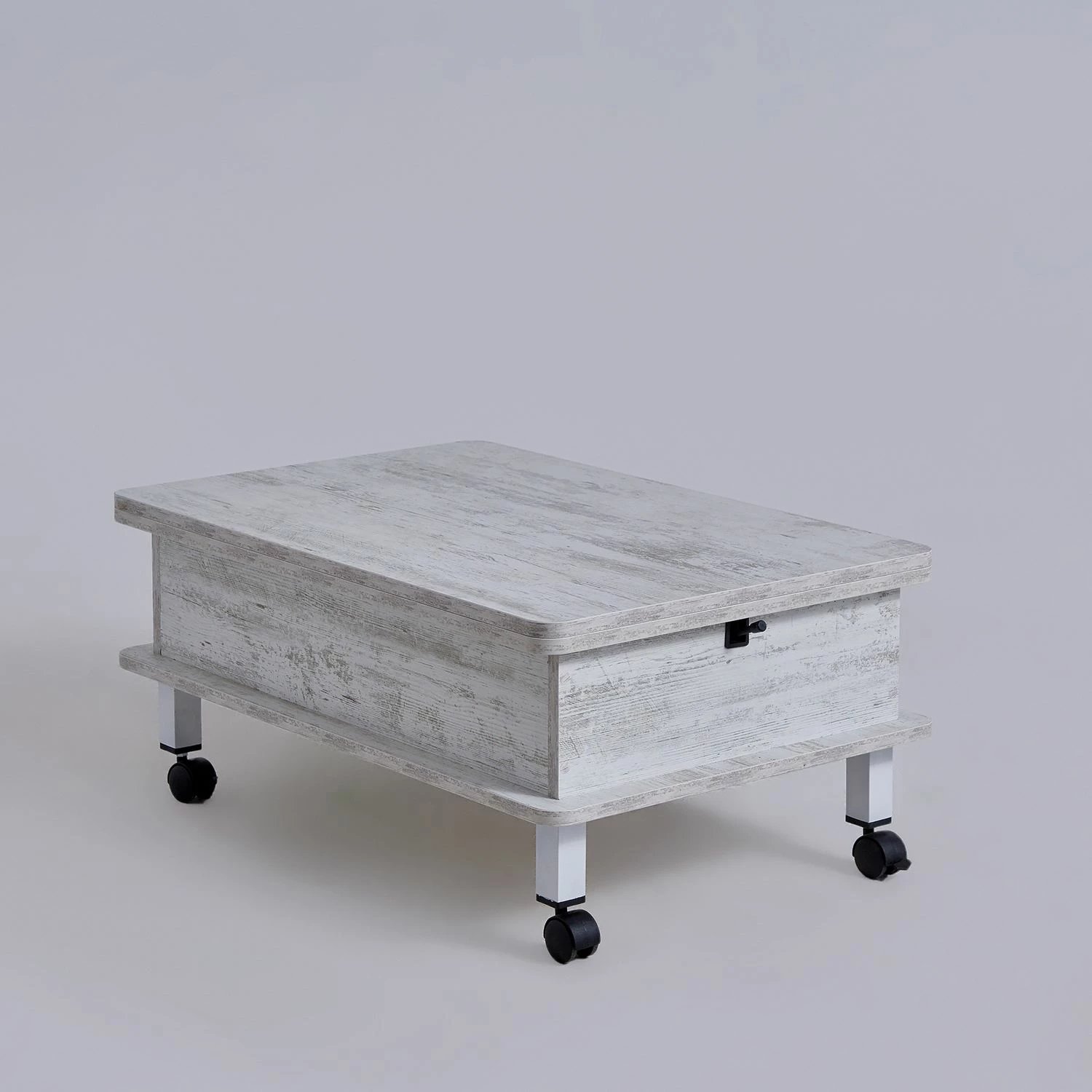 Tavolinë kafeje Skye Decor, dy adt, ngjyrë e bardhë antike