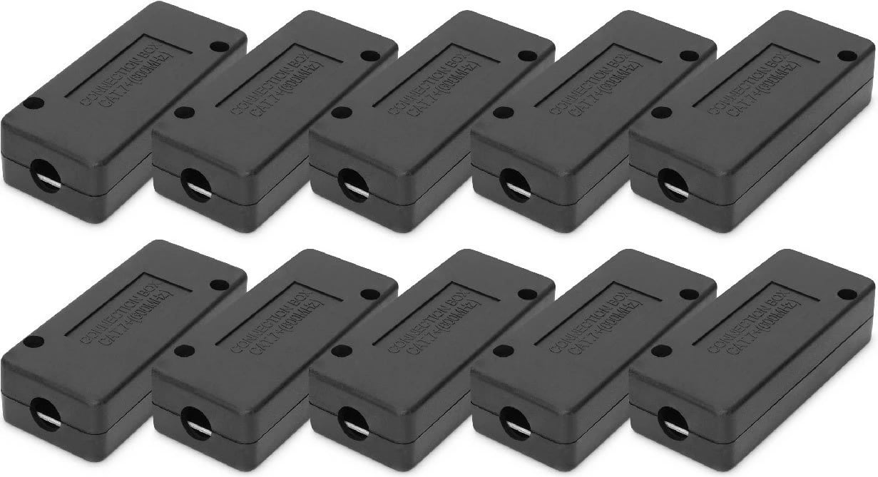 Kuti lidhëse Digitus CAT 7, 10 copë, ABS, e zezë