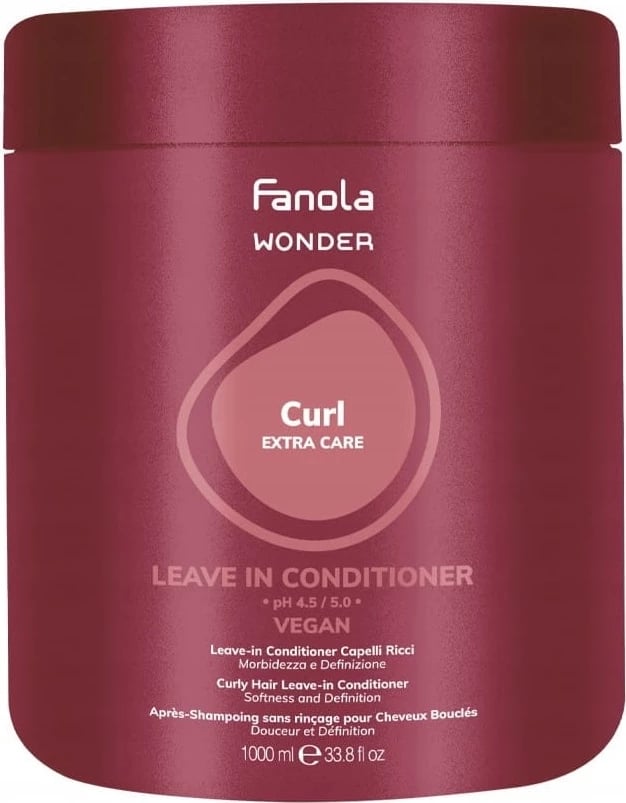 Kondicioner pa shpëlarje për kaçurrela Fanola Wonder Curl Extra Care për femra, 1000ml