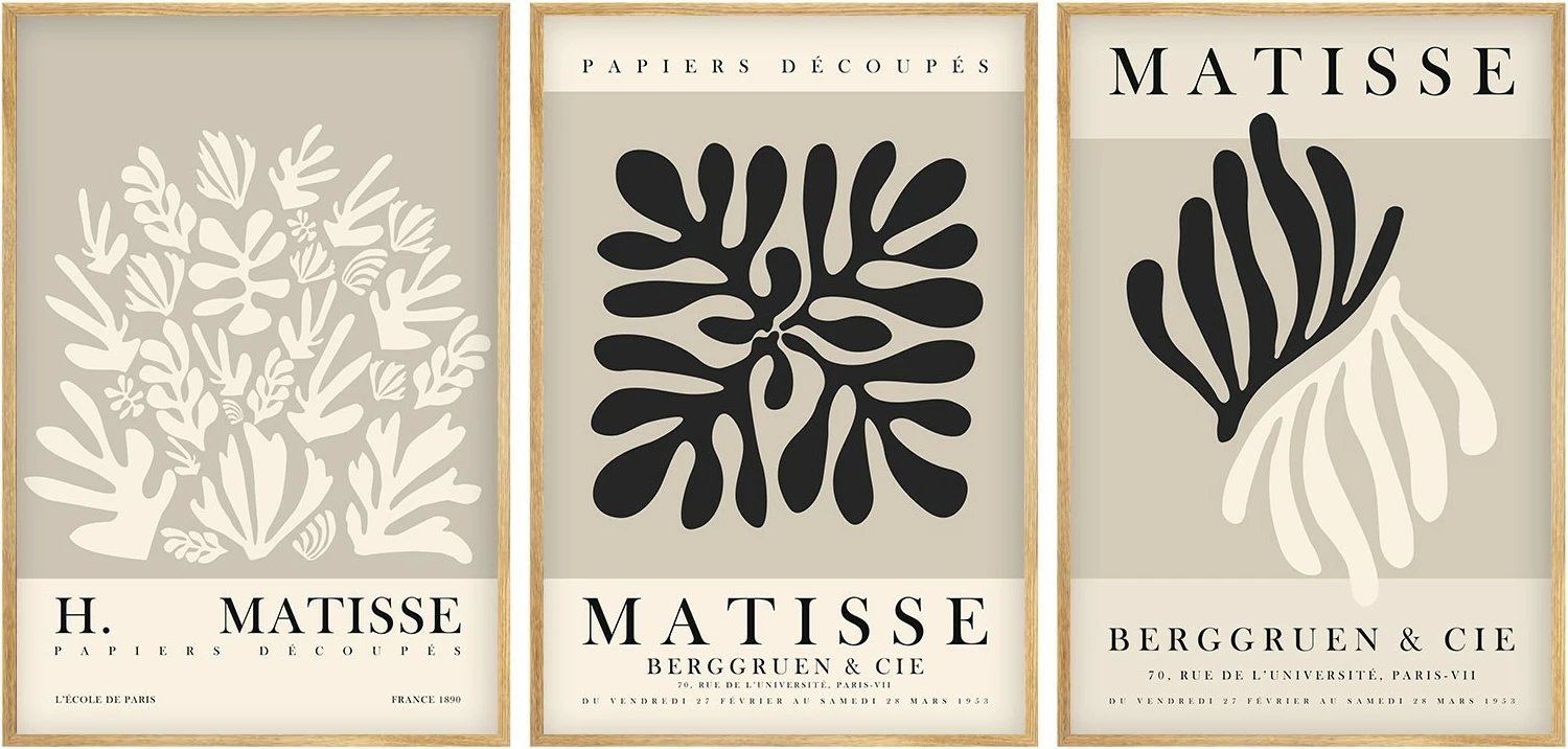 Pikturë dekorative me kornizë MDF (3 copë), Wallity, Huhu257, 20x30cm