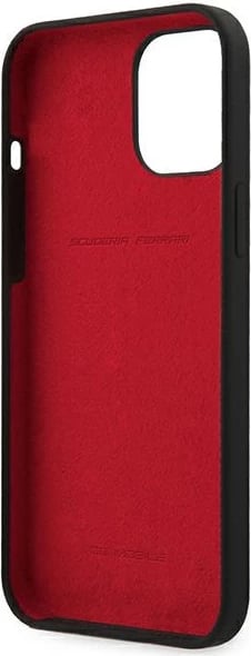 Mbështjellës Ferrari FESSIHCP12LBK për iPhone 12 Pro Max 6.7", silikon, zi