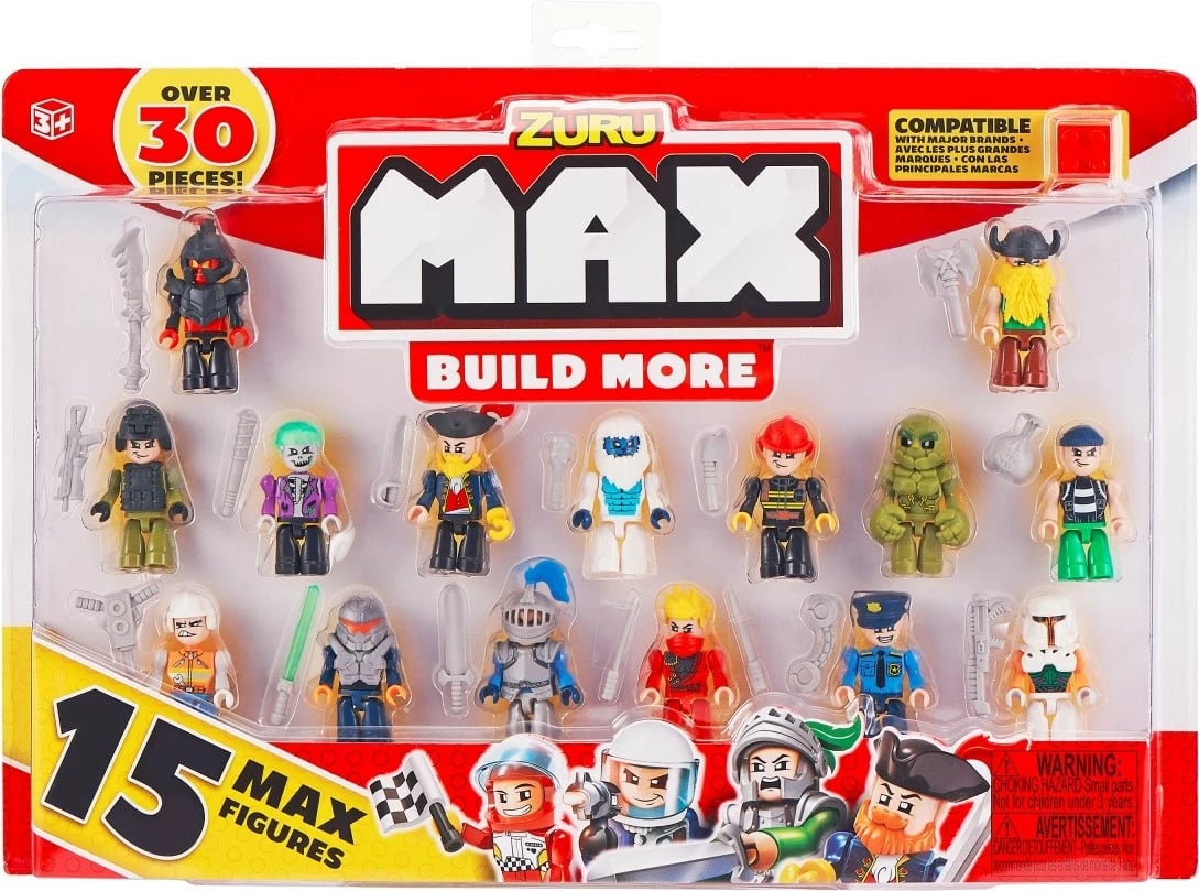 Set figurash ZURU Max Build, 15 copë, plastikë