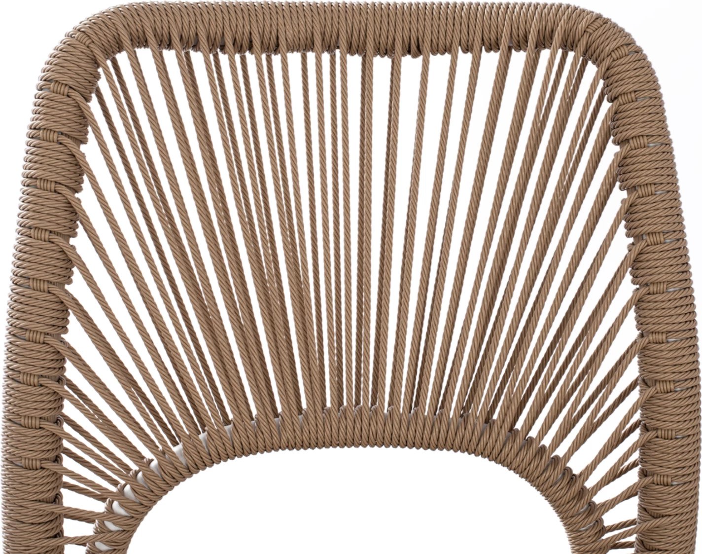 Karrige alumini e bardhë me litar PE bezhë FH5770.01 45x63x82 cm