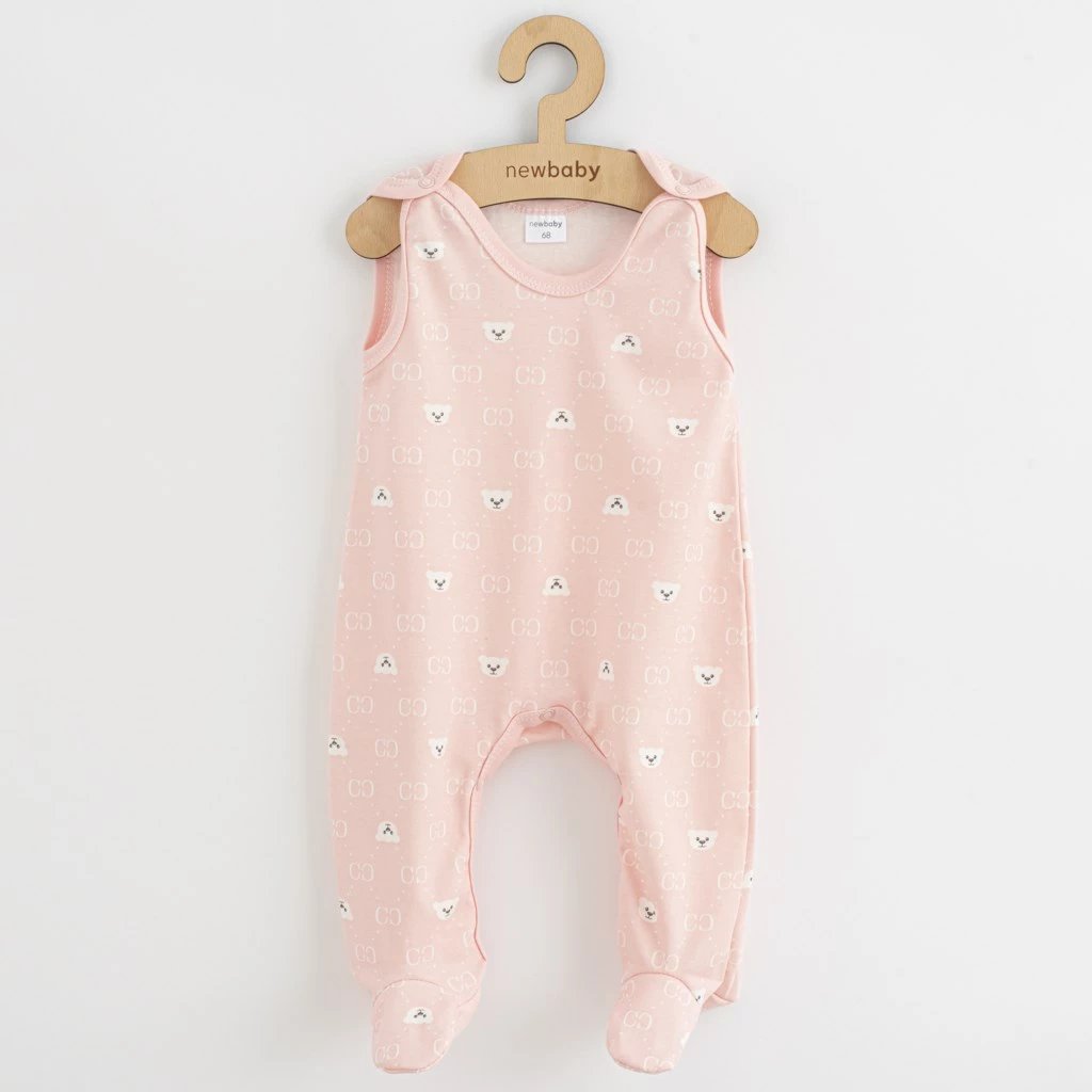 kombinezon për bebe, New Baby, Classic II, 100% pambuk, madhësia 80 (9–12m), rozë
