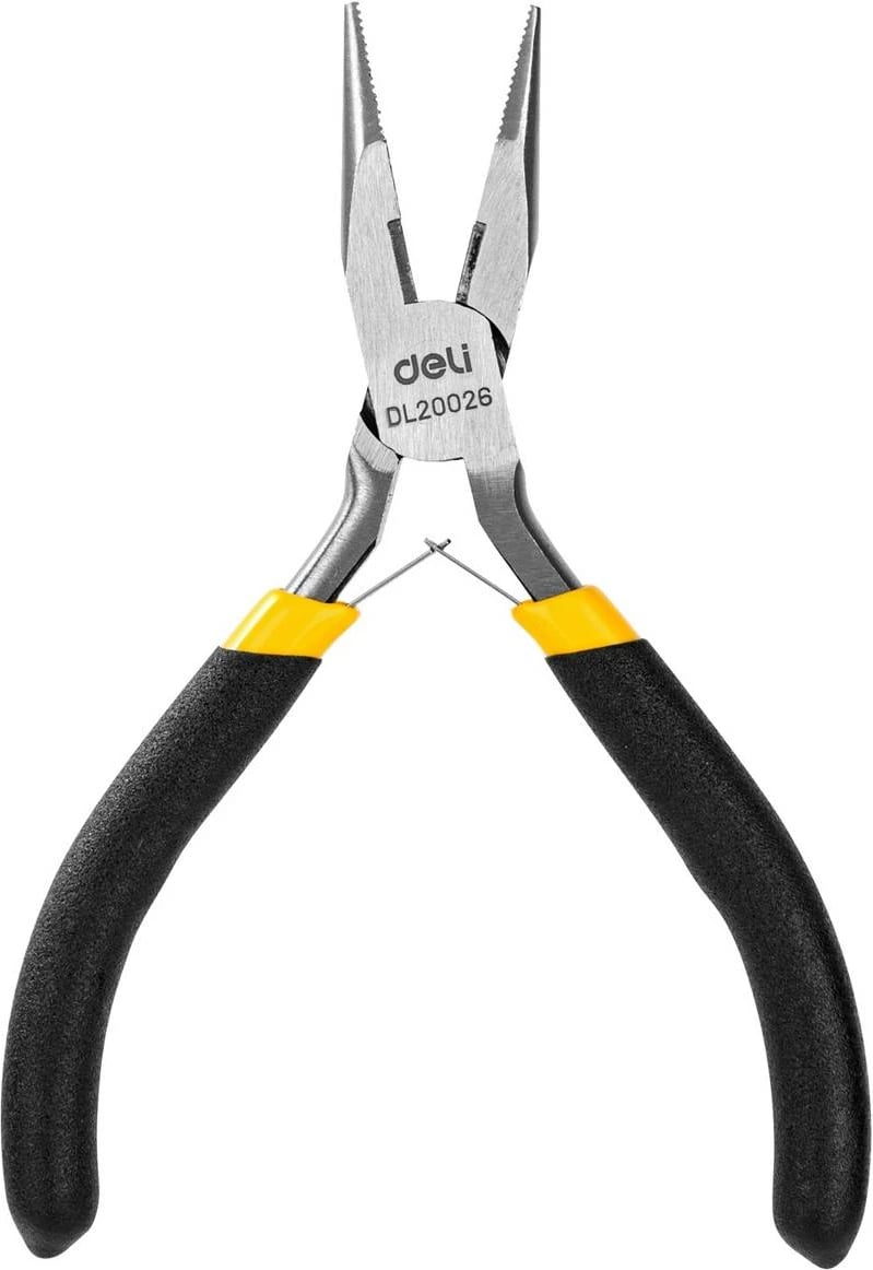 Pinca mini Deli Tools EDL20026, 5 inç, çelik karboni, verdhë