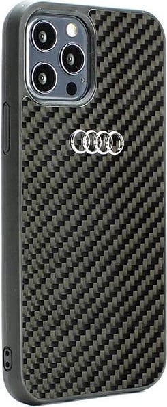 Mbështjellës Audi Carbon Fiber për iPhone 12/12 Pro 6.1", i zi
