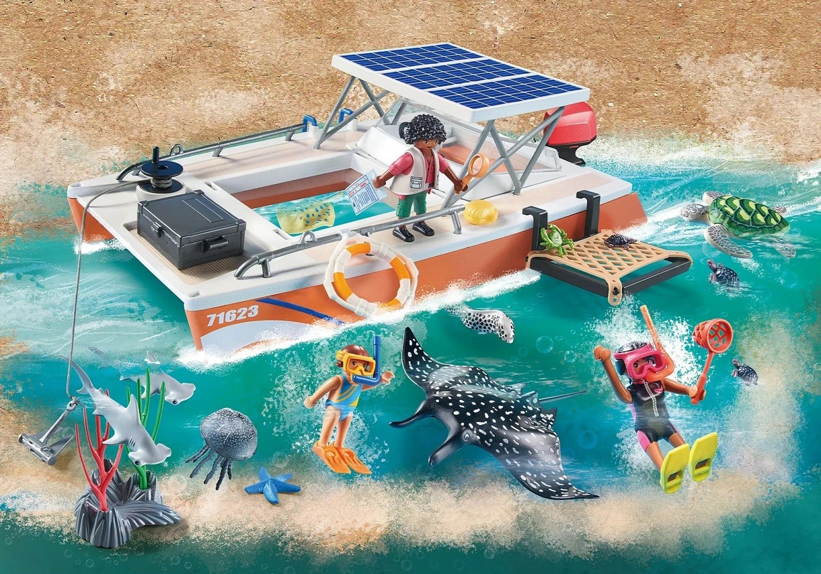 Set lodrash Playmobil Wiltopia 71623 Coral Reef Exploration, 67 pjesë, shumëngjyrëshe
