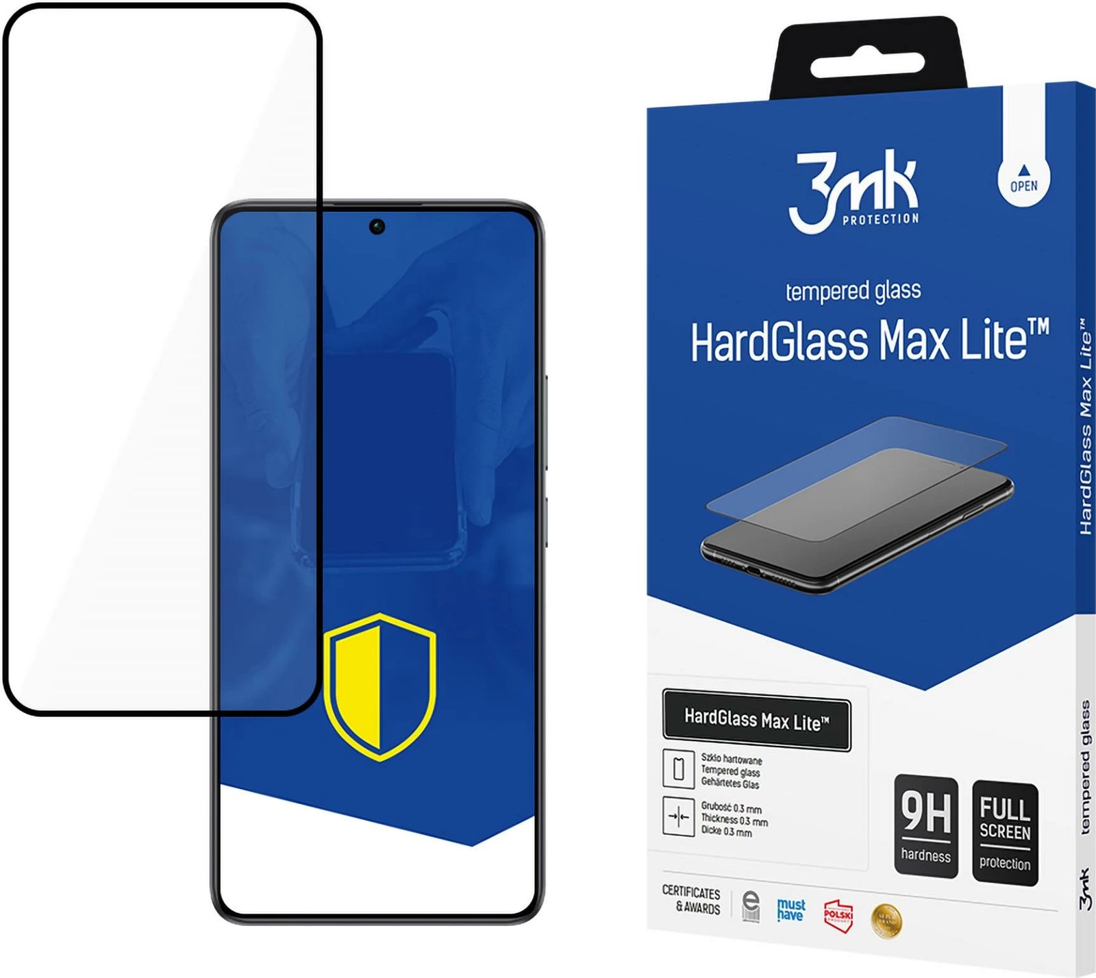 Xham për Xiaomi Poco F6 3mk HardGlass Max Lite, i zi