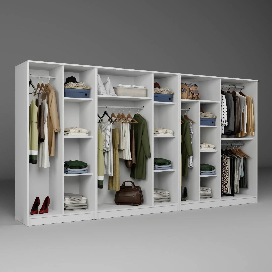 Dollap rrobash Skye Decor, i bardhë, Kardelen 1600-109