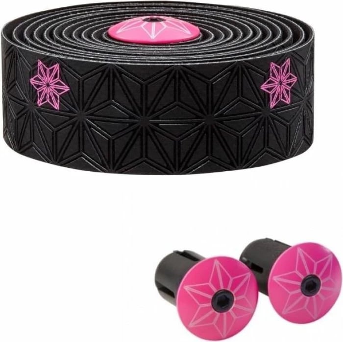 Shirit timoni për biçikletë Supacaz, rozë e zezë