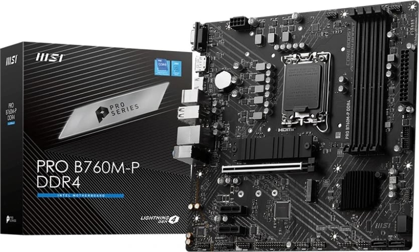Pllaka amë MSI PRO B760M-P DDR4 Intel B760 LGA 1700 micro ATX