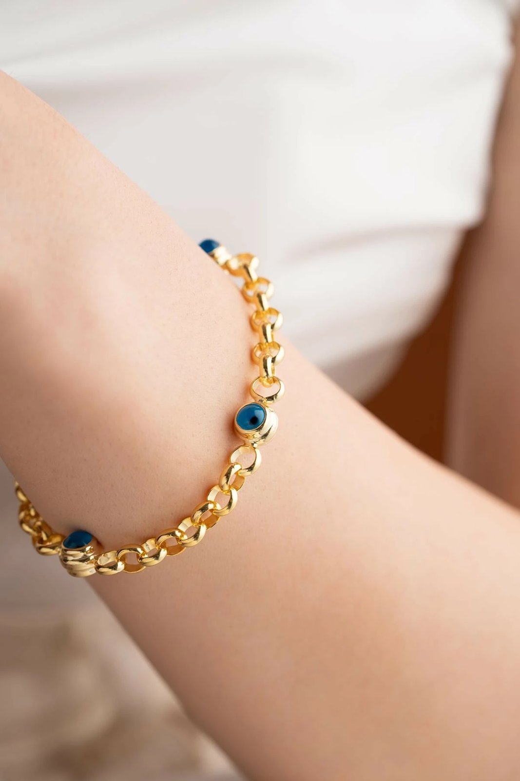 Byzylyk argjendi Jumeon, ngjyrë ari dhe turquoise, NRZ999108