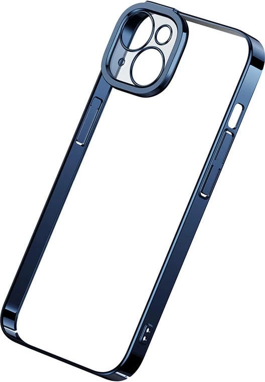 Mbështjellës Baseus Glitter me xham të temperuar për iPhone 14 Plus, Blu, set