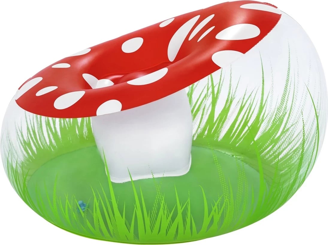 Karrige fryrëse për fëmijë Bestway Mighty Mushroom, PVC, e bardhë/transparente