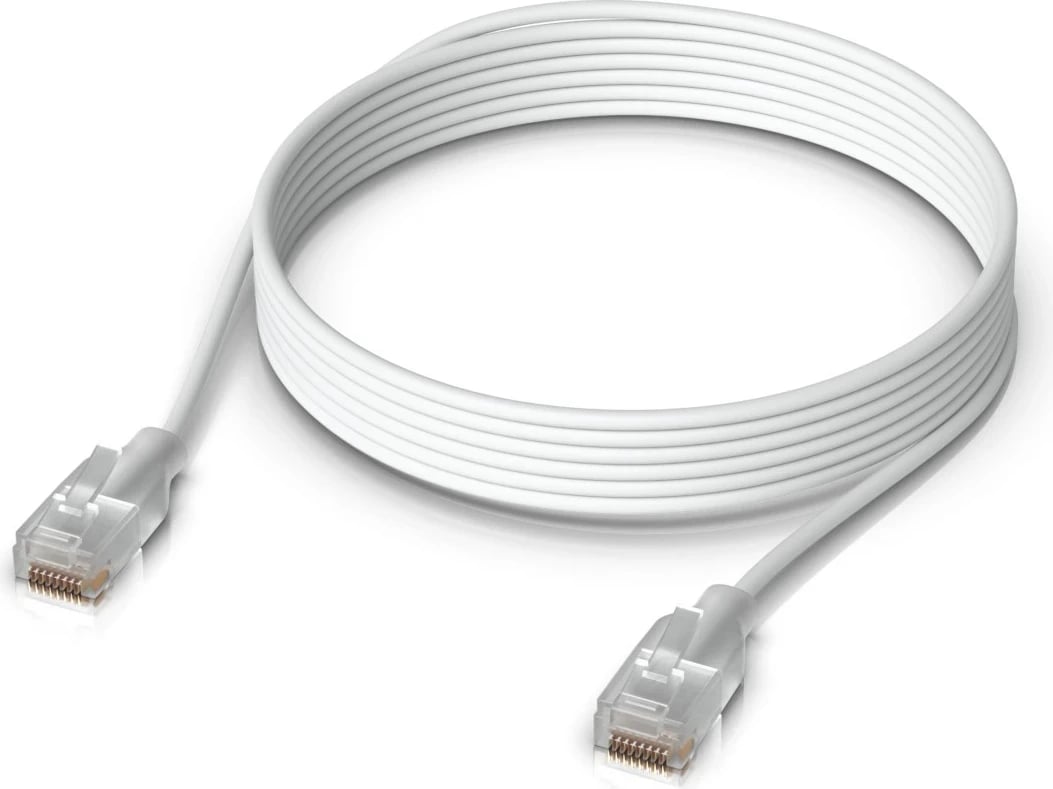 Kabëll rrjeti Ubiquiti UACC-Cable-Patch-EL-3M-W, Cat6, 3m, Bardhë